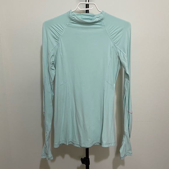 Lululemon Warm It Up Long Sleeve Heathered Aquamarine sz 6 - Picture 3 of 12